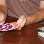 The Distraction Cards have questions on them that must be answered before reciting the number sequence.  If the player who drew the card is so distracted by the question that they then recite the number sequence incorrectly?  They must take all the number cards from the middle of the table.  The first player to get rid of all of their cards wins!